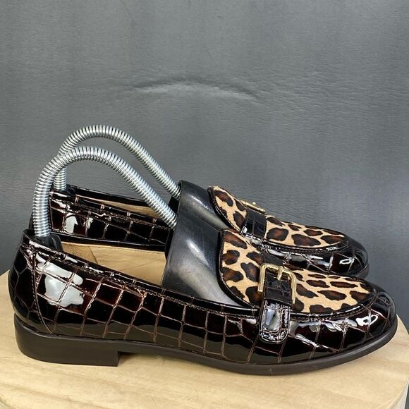 Amalfi by Rangoni Animal print Leather loafers womens size 7 (new without box) - Picture 1 of 10